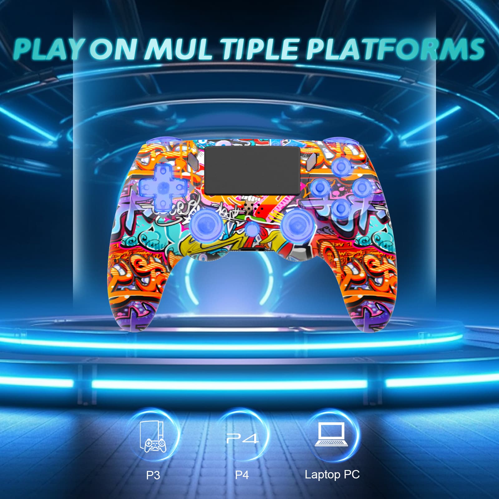 Factory PS4 Controller Bluetooth Wireless with Light Bar Six-Axis Gyroscope Motion Sensing Vibration PS4 Gamepad