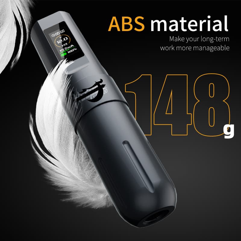 Wireless Charging Tattoo Pen with Lining and Shading Motor All-in-One Machine, Tattoo Dotwork Dual Mode LED Color Screen Battery Pen