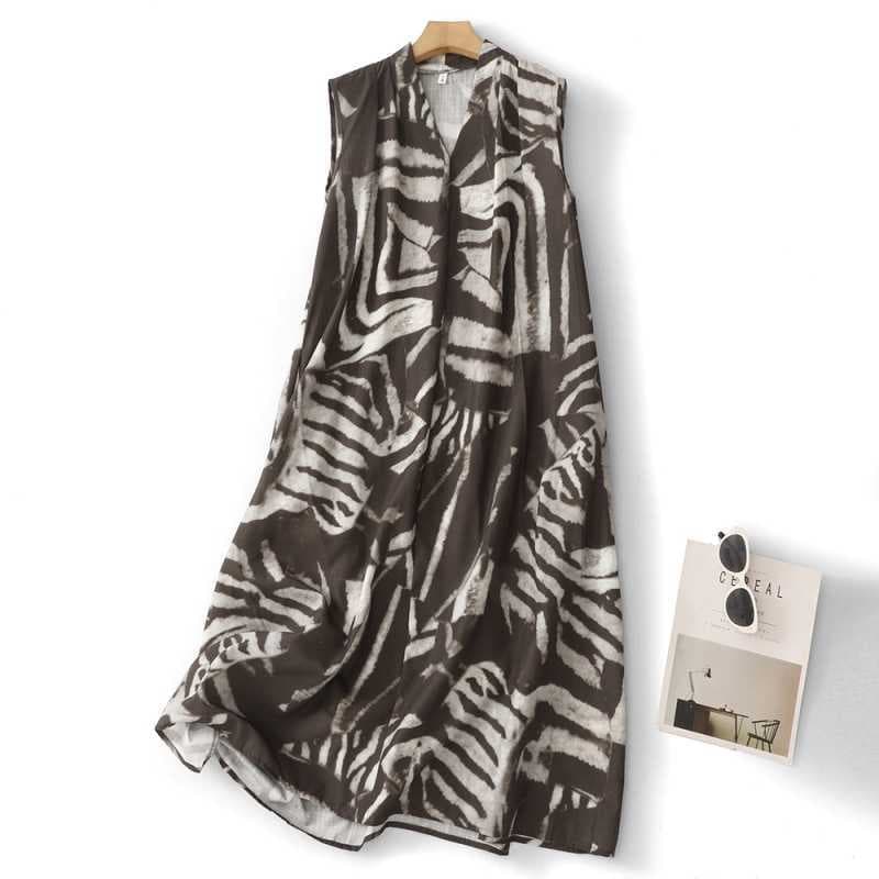 Plus Size Women's Spring and Summer New Dress Casual Commute Versatile Celebrity Long Dress Workplace Elegant Vest Dress