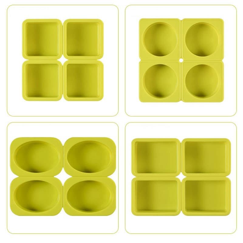 Origin Source New 4-Cavity Handmade Soap Silicone Mold Easy to Release High Temperature Resistant Mold for Soap Making