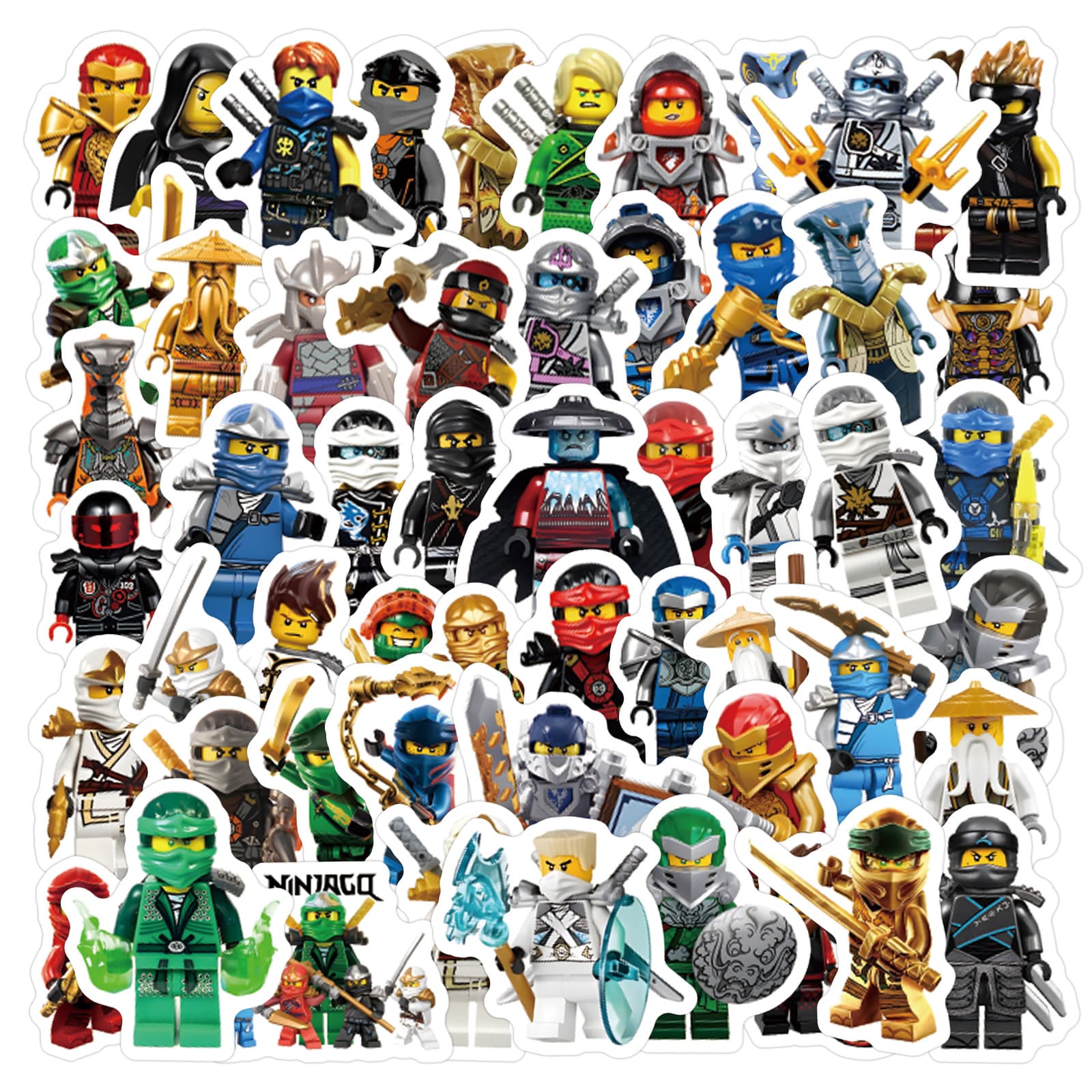 100 Cartoon LEGO Ninjago Stickers for Scrapbook Decoration DIY Stationery Phone Notebook Stickers