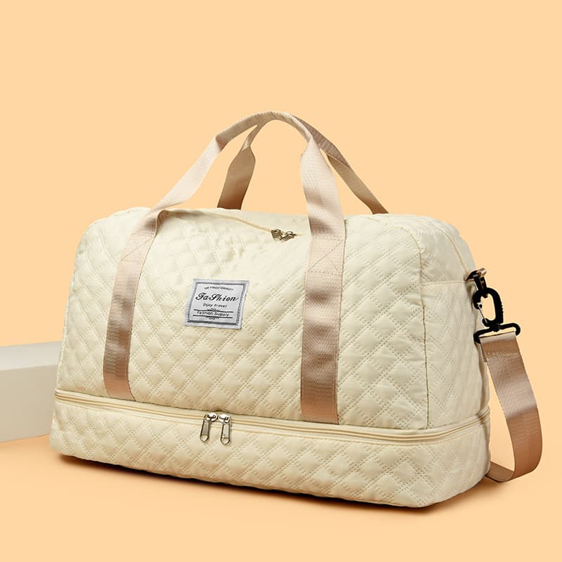 Women's travel bag, short-distance luggage bag, large capacity, lightweight, water-resistant, maternity bag, portable storage bag.
