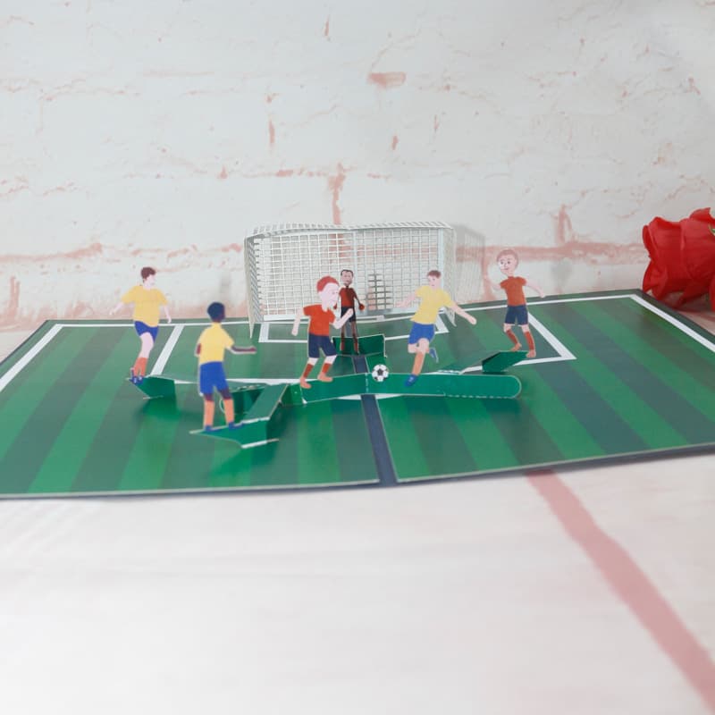Football field basketball court birthday greeting design creative 3D three-dimensional greeting card notebook invitation printing universal