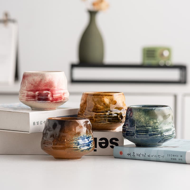 Creative Tea Cup Espresso Cup Vintage Ceramic Kung Fu Tea Cup Afternoon Tea Gift Cup Arabic Cup