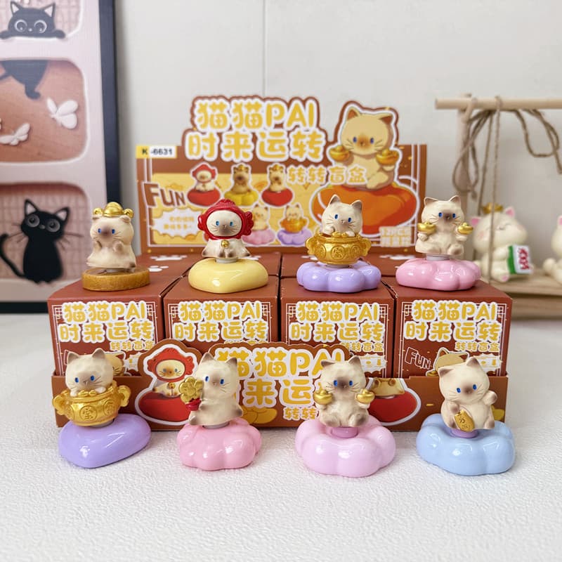 New Cat PAI Time Comes and Turns Blind Box Creative Figure Cute Pet Gift Ornament for Friends