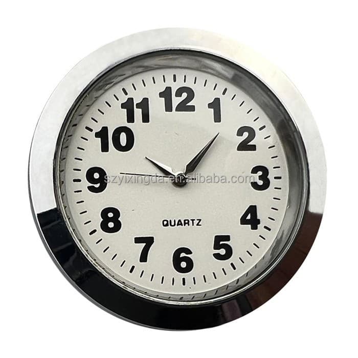 Cross-border In Stock Modern Simple Mini Clock Accessories Metal Clock Head 36mm Inlaid Digital Clock Head