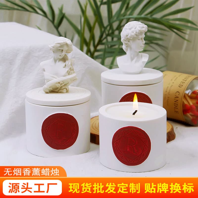 Statue Cup Aromatherapy Candle Wholesale Essential Oil Scented Decor Bedroom Soy Wax Scented Candle Gift Souvenir Gift Box