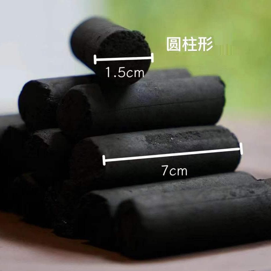 (Charcoal for Tea Preparation - Charcoal for Brewing Tea) Silver Frost Charcoal: Pressed charcoal made from bamboo powder, easy to ignite and smokeless.