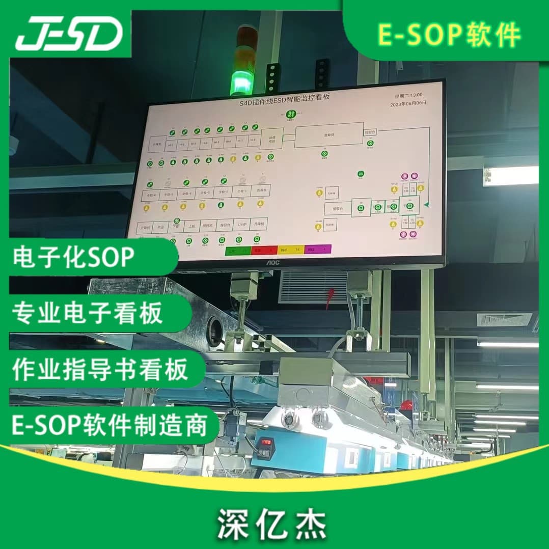Shen Yijie electrostatic wristband alarm process card operation guide ESOP management system Andon call board