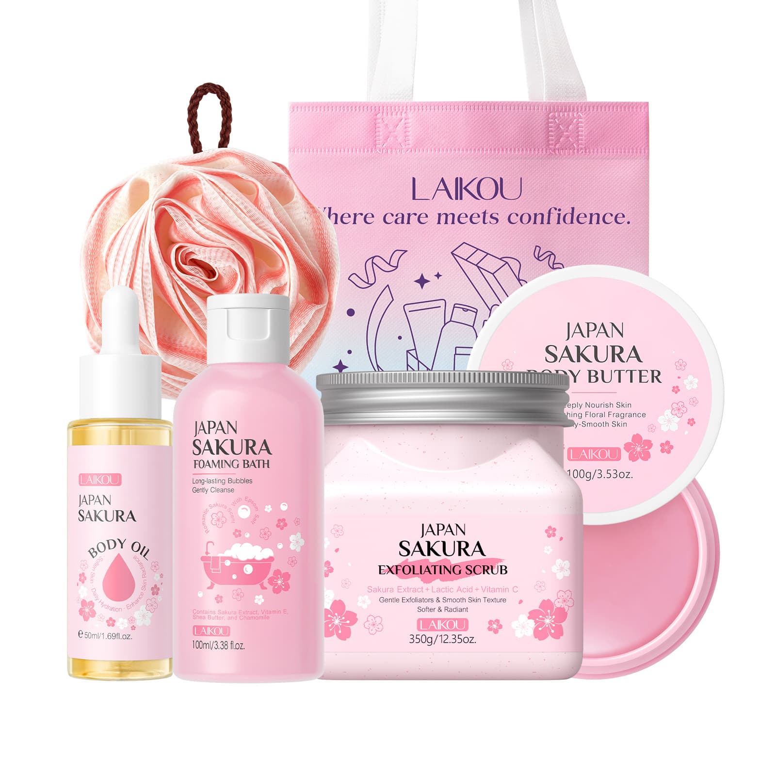 Cross-border LAIKOU Sakura Snail Milk Set Combo Multiple Sets in Stock Wholesale for Amazon