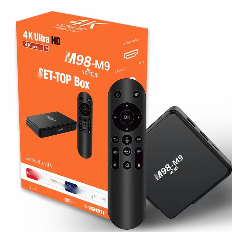 M98-M9 Network TV Box 5G Voice Remote Control Player ATV TV Network Player TV BOX