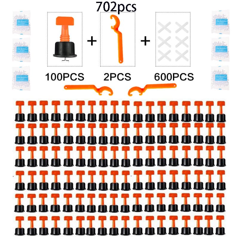 Cross-border 702pcs Tile Leveling System Tile Spacers Wall Tile Positioning Adjuster Tile Tools