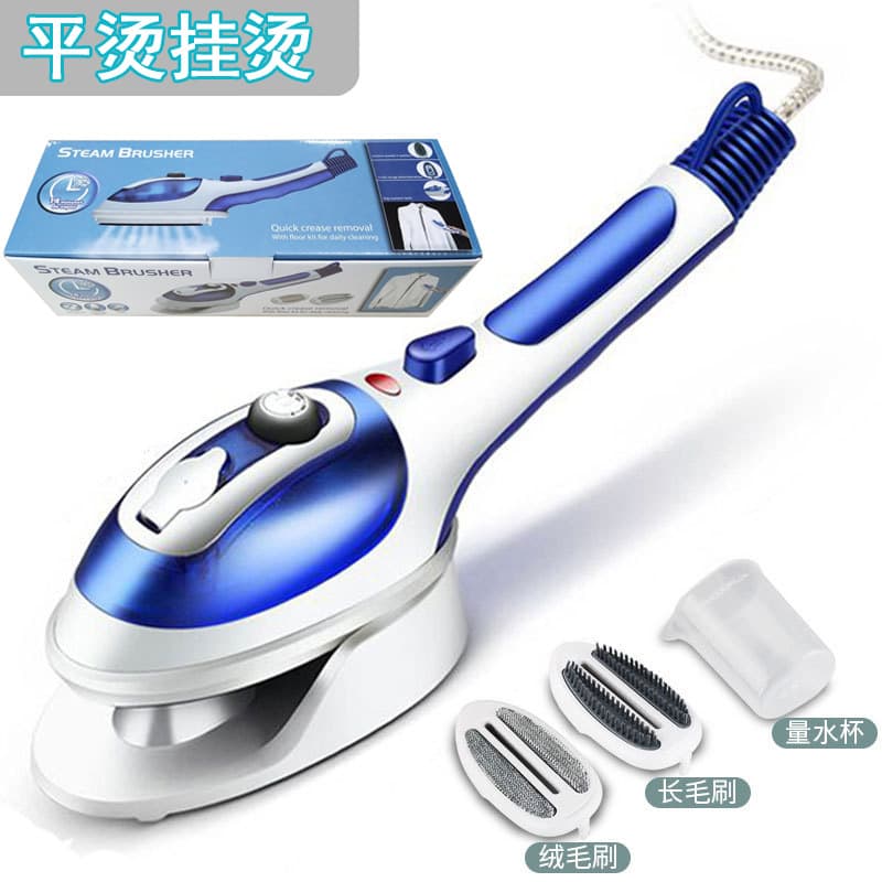 Hanging/flat ironing 2-in-1 handheld garment steamer, ceramic soleplate portable steam electric iron, travel steam brush with adjustable temperature