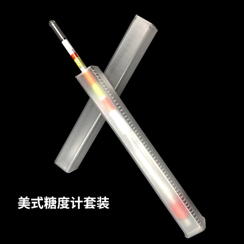 Triple-Scale Hydrometer for Alcohol, Beer, Wine, and Wort Density, 1.160 with 35% American Brix Scale