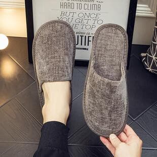 New Japanese home slippers indoor floor soft sole home soft sole four-season cotton slippers crawling mat slippers customization