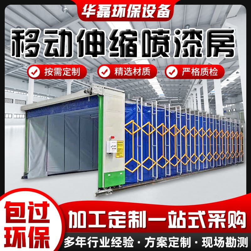 Mobile Retractable Paint Booth Large Paint Booth Electric Furniture Paint Booth Sanding Booth Eco-Friendly Paint Booth