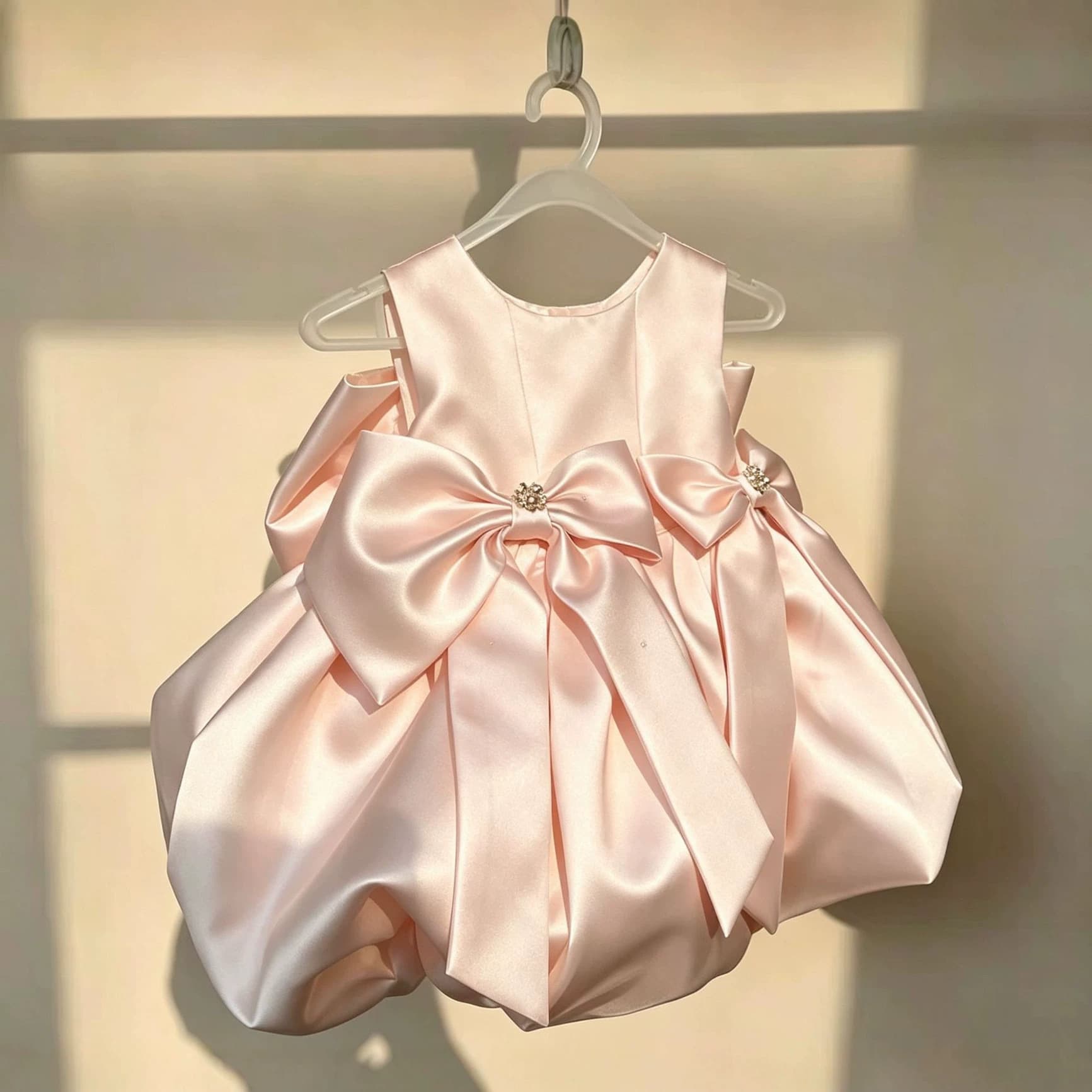 ins cross-border children's clothing children's dress princess dress baby girl dress girl's first birthday bow tie