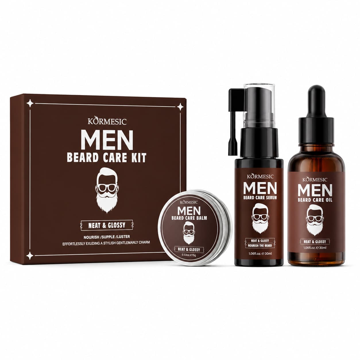KORMESIC Cross-border Shampoo and Hair Care Set All-English Cleansing Oil Control Hair Care Foreign Trade