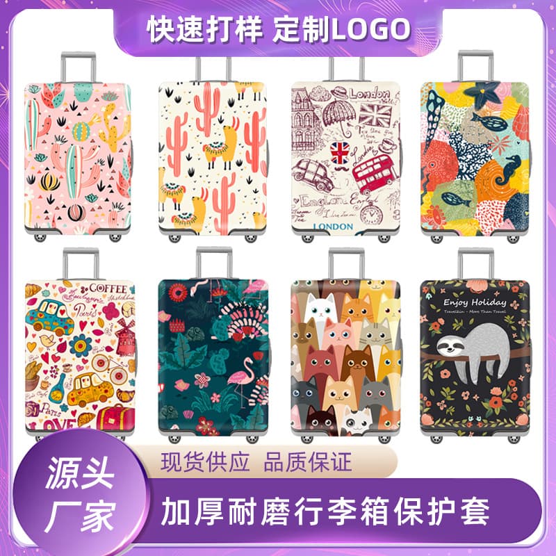 Luggage Cover Suitcase Protector Dust Cover Travel Case Cover Wear-Resistant S M L XL Digital Print 32-Inch Suitcase