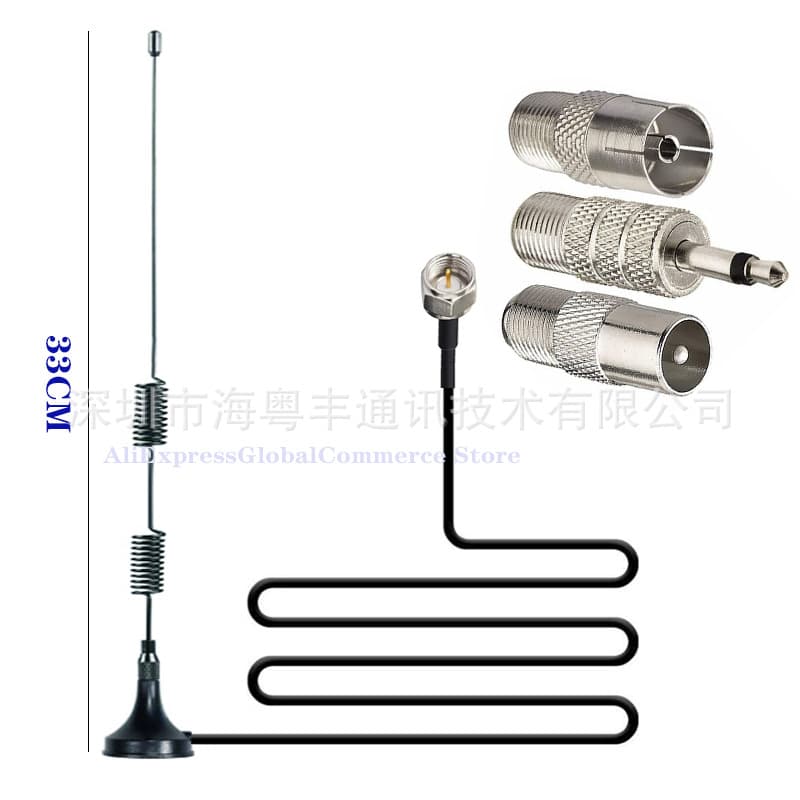 F Male Suction Cup Antenna 75 Ohm Amazon Best Seller FM Audio Car F Female to TV to 3.5 Mono