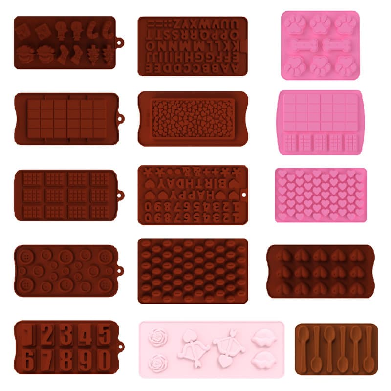 Carefully selected alphanumeric Christmas buttons waffle love cat paw baking Easter silicone chocolate cake mold