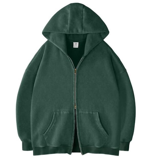 2025 Women's Men's Zipper Hoodie Oversized Hoodie Heavy Zipper Sweatshirts Retro