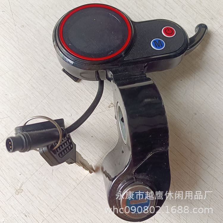 Key-style instrument panel, shifter gauge, 6-pin gauge for electric scooters, handlebar shifter gauge, 2024 new key-style gauge.