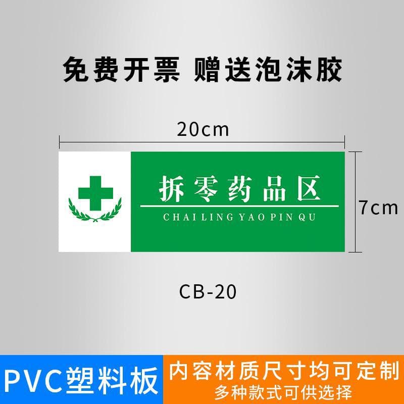 Dispensing Area Pharmacy Drugstore Classification and Zoning Signage Set Labels Area Signs Clinic Hospital Clinic Large