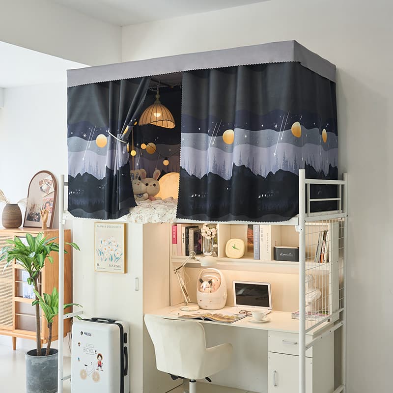 Bed curtain, bunk bed student curtain for male/female dormitories, grommet blackout curtain, year-round production with continuous supply, drop shipping available