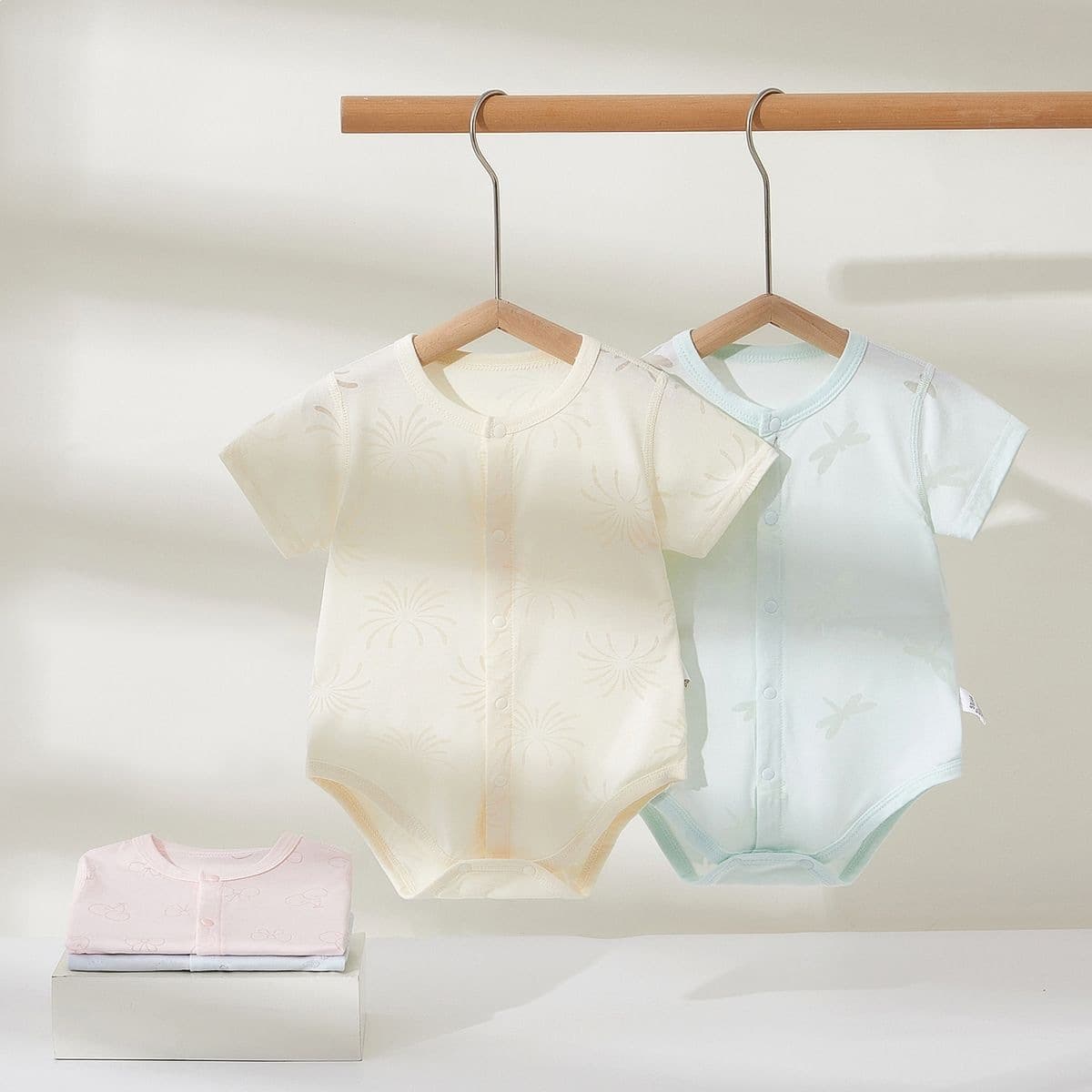 Baby jumpsuit summer thin pajamas bag fart clothing type A boneless newborn air-conditioning clothing male and female baby clothes