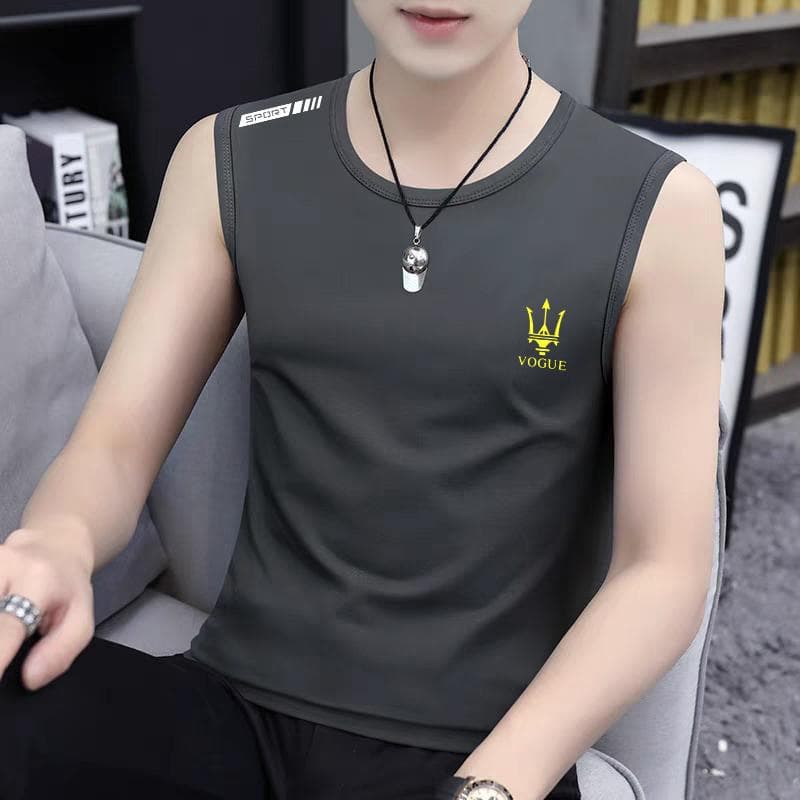 Trendy Brand Men's Ice-Cool Mesh Vest Breathable Summer Sleeveless Top Quick-Dry Gym Tank Top