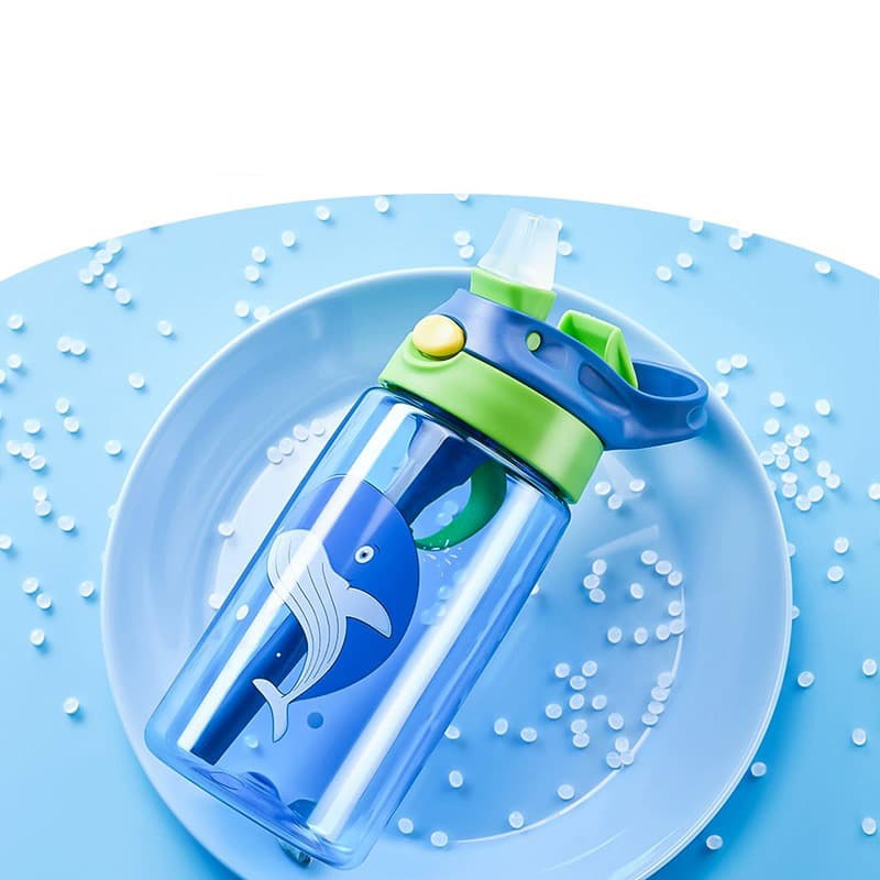 Children's Water Cup for Summer, School Bottle for Kindergarten and Elementary Students, Anti-Drop Portable Straw Cup