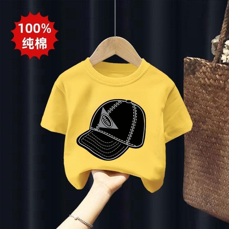 100% cotton boys' T-shirt 2026 new children's summer short-sleeved t-boy baby small and medium children's clothing tops summer