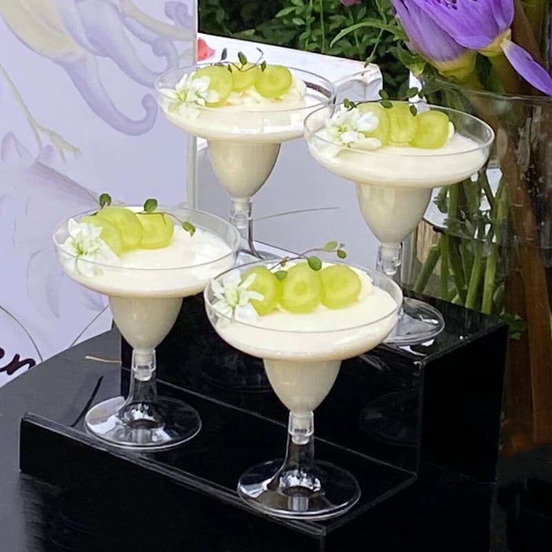 Disposable Ice Cream Cup, Champagne Cup, Stemmed Mousse Cup, Food-Grade Transparent Pudding Cup, Creative Gourd Cup