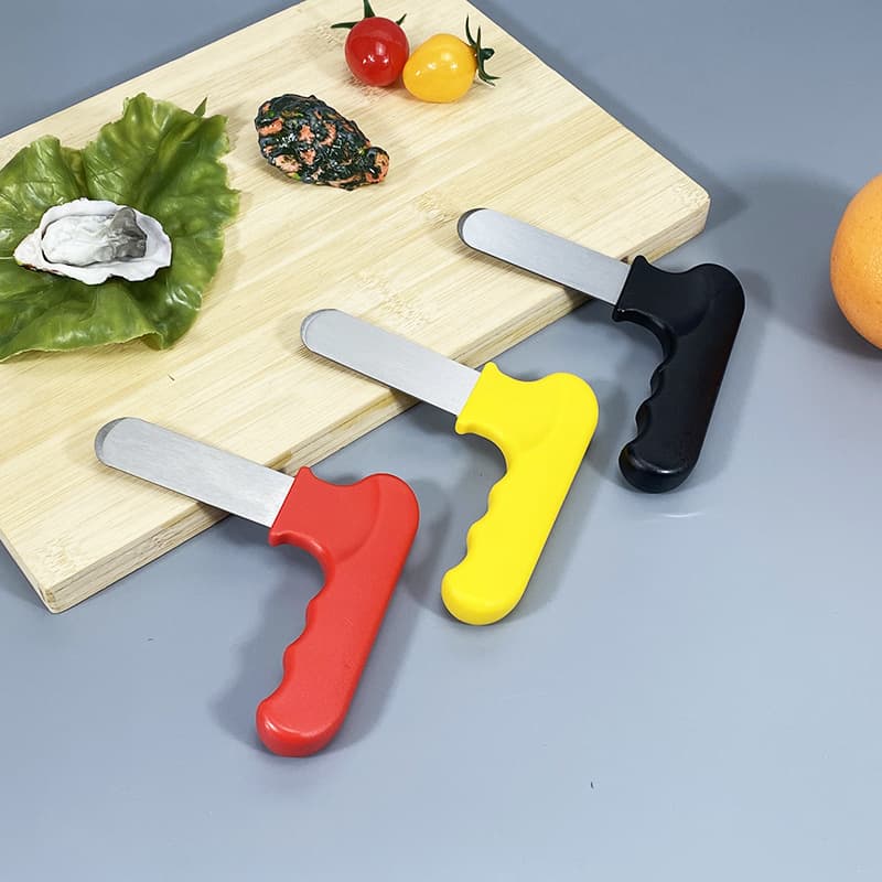 Multi-purpose stainless steel oyster knife with pomelo opener and durian cracking functions