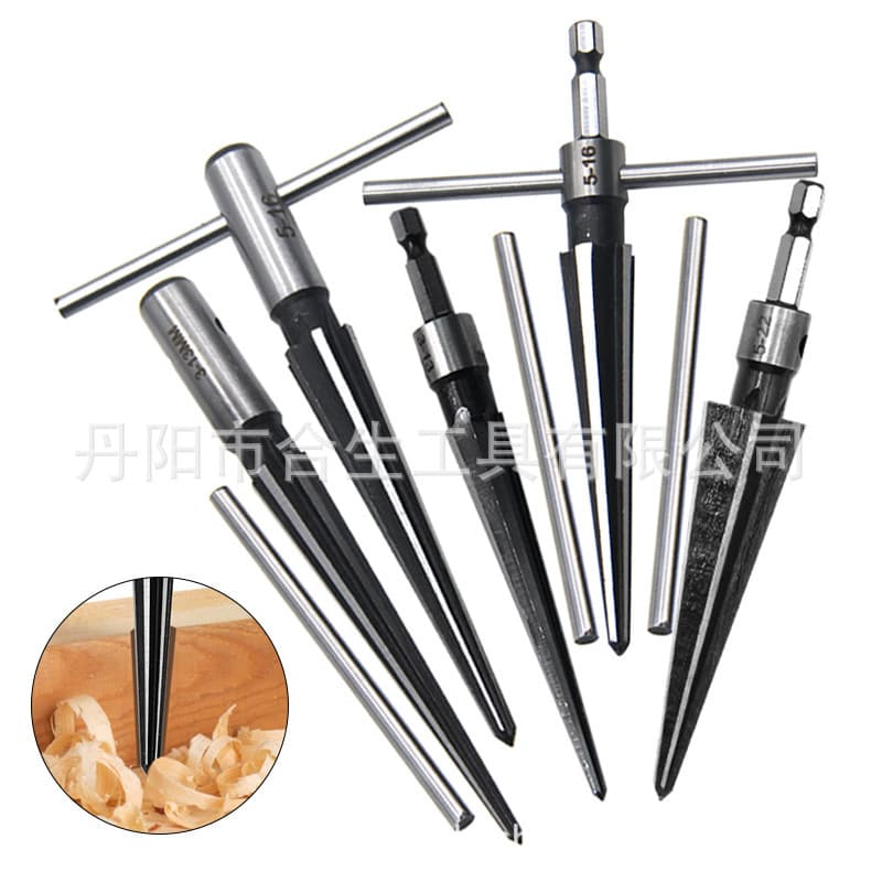 5-16mm round shank hexagonal shank tapered reamer; 3-13mm woodworking board beveling tool; woodworking tools for opening and enlarging holes.