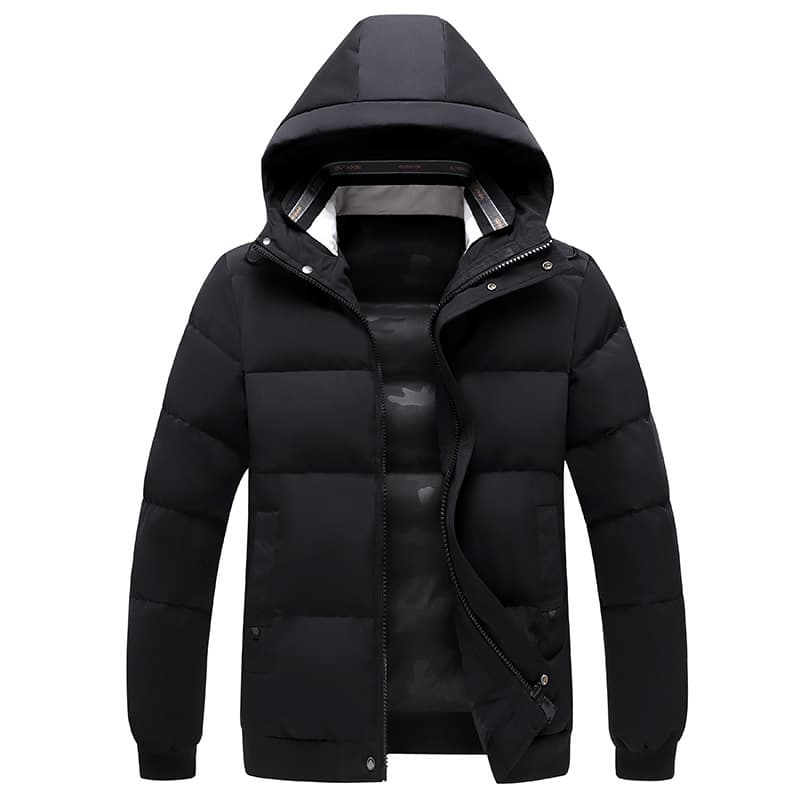 Cross-border Cotton Coat Men's Outerwear Winter 2025 New Style Men's Hooded Padded Jacket Thick Warm Puffer Coat Trendy
