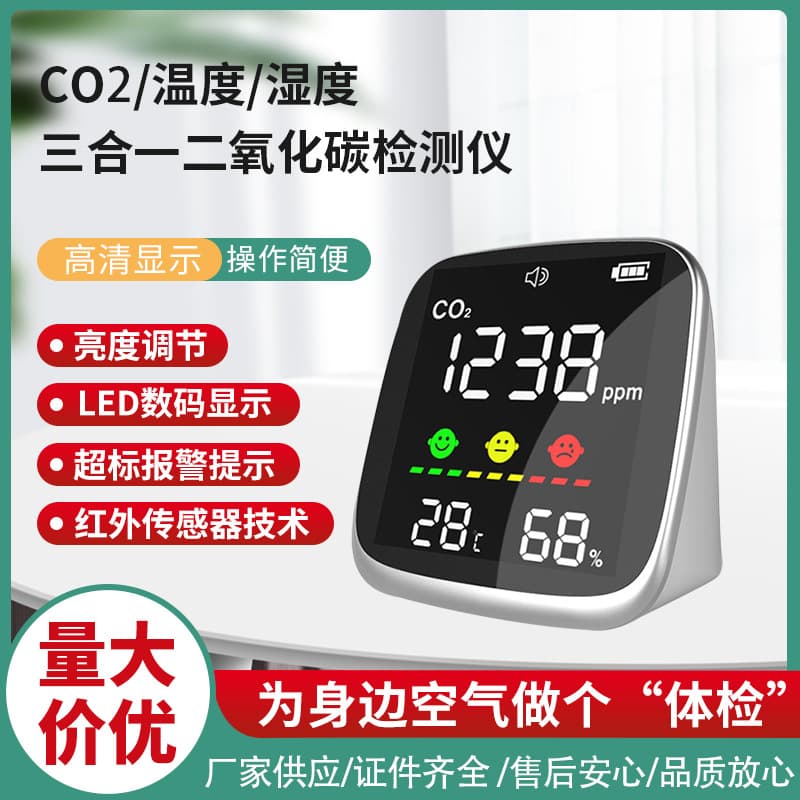 SOURCE Direct Supply Alarm Function Carbon Dioxide Detector CO2 Concentration Monitor Hot Selling in Europe and America