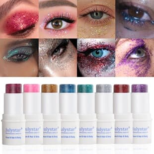 Cross-border 8-color Stage Makeup Face Glitter, Trending Eyeshadow, Colorful Body Glitter Stick, Wholesale