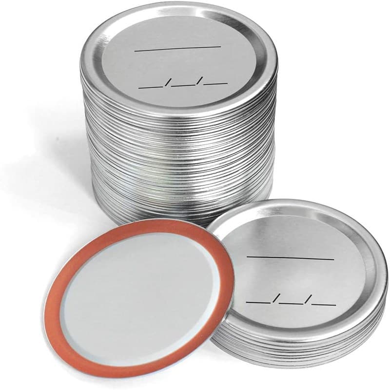 Cross-border Supply 70mm Mason Jar Lids, Tinplate Split Cover Plates, Supports Logo Printing, Amazon Hot Seller