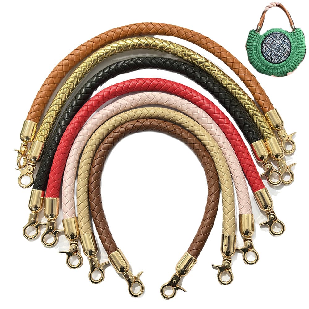Fashionable High-End Luggage Gift Box Handle PU Leather Woven Handbag Replacement Strap Shoulder Strap DIY Hand-Held Wholesale