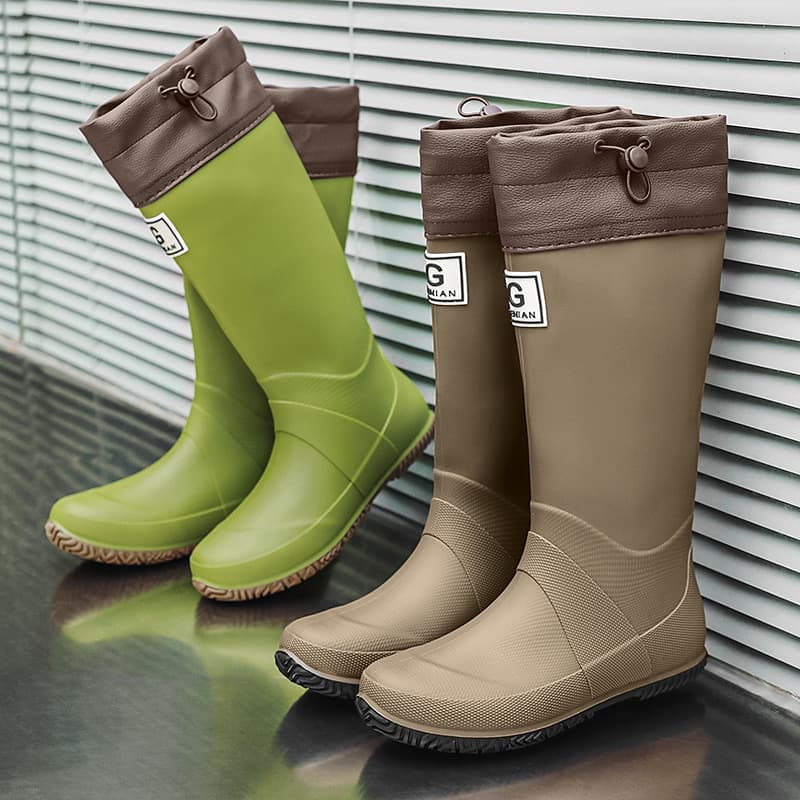 High-Quality Adult Couple Unisex Long Foldable Rain Boots, Waterproof and Anti-Slip Rain Shoes for Outdoor Birdwatching, Export Quality