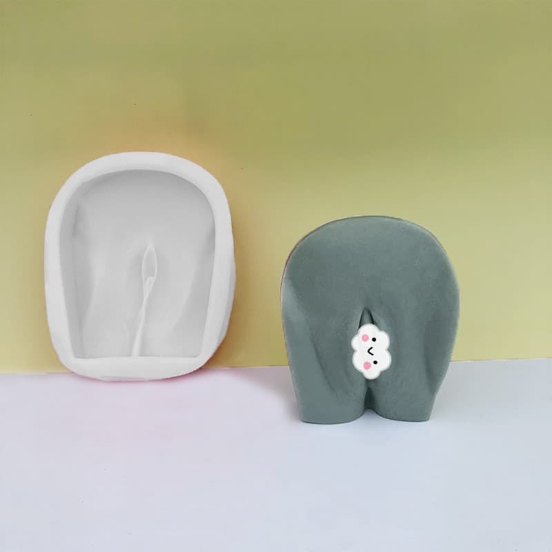Human body woman vulva mold DIY diffuser stone scented candle mold ins style plaster ornament mousse cake grinding tool