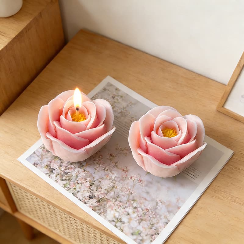 G1 Rose Scented Candle Silicone Mold DIY Rose Gypsum Resin Epoxy Flower Decoration Mold