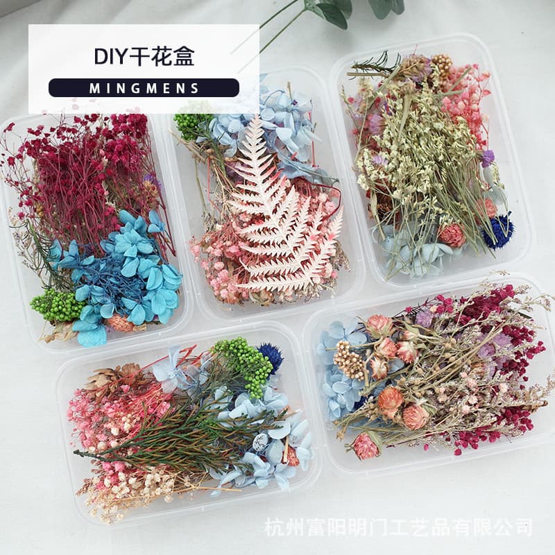 DIY dried flower box immortal flower material package handmade floral photo frame material package real flower air-dried natural ins decorative ornaments