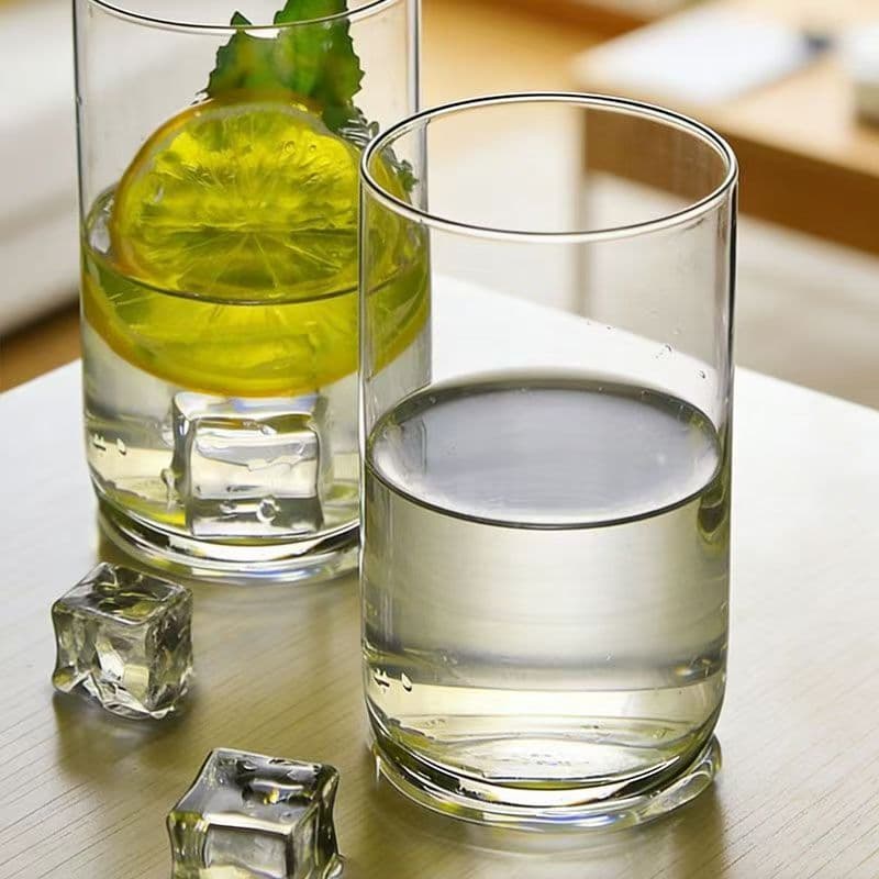 Home High-Appearance Lead-Free Crystal Glass Cup - Heat-Resistant Glass with Cold-Cut Edge, Simple Modern Home Water Glass