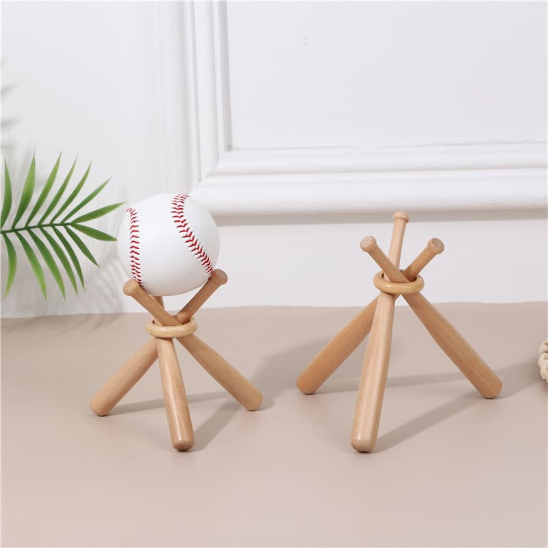 Spot wooden baseball bat children's room desktop solid wood ornaments toy Mini baseball bat display bracket wholesale