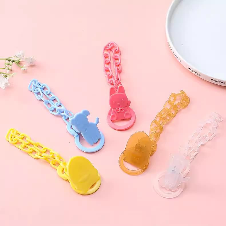 Factory Direct New Material Pacifier Clip Baby Teether Pacifier Anti-Drop Chain Cute Little Animal Pacifier Anti-Drop Chain