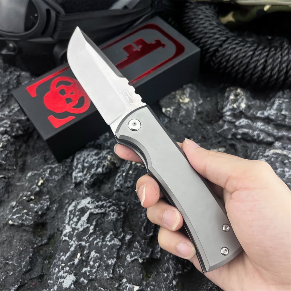 Chaves Knives 229 Titanium Folding Knife D2 Steel Outdoor Camping EDC Knife