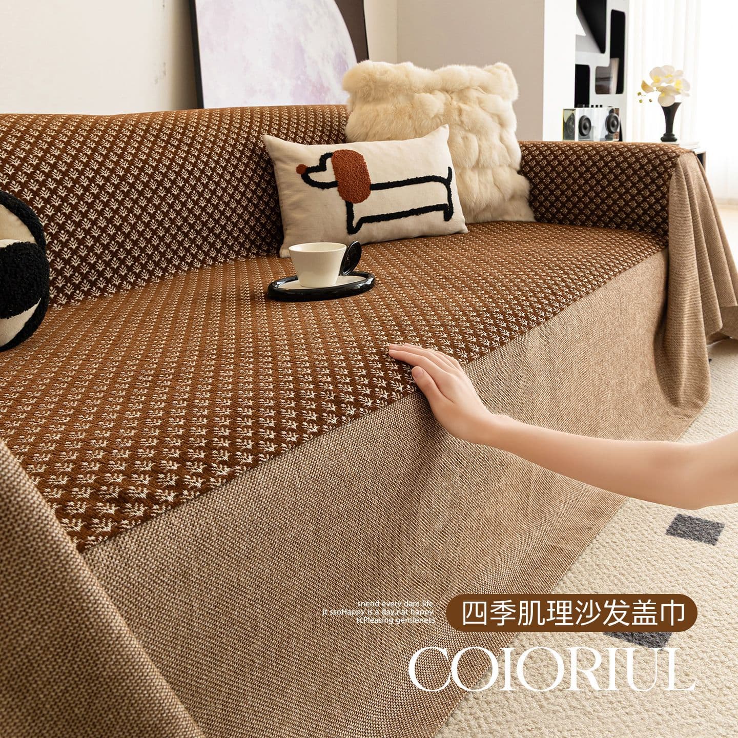 Vintage Luxury Sofa Cover Blanket Winter Full Wrap Cushion Cover Slipcover Anti-Slip Anti-Cat Scratch Full Coverage Sofa Throw 2026 New Style